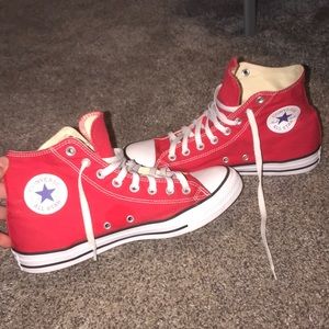 Red High Top Converse Chuck Taylor’s